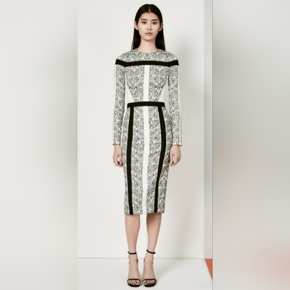 Dresses & Skirts - KLS Kimora Lee Simmons Prefall 2015 Elegant Black and White Silhouette Dress